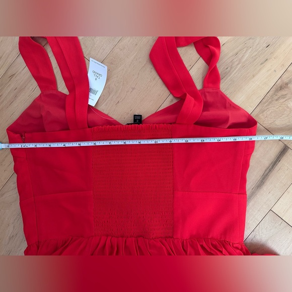 Banana Republic Poppy Red Summer Dress with Accordion Skirt and Cutout - Picture 9 of 9